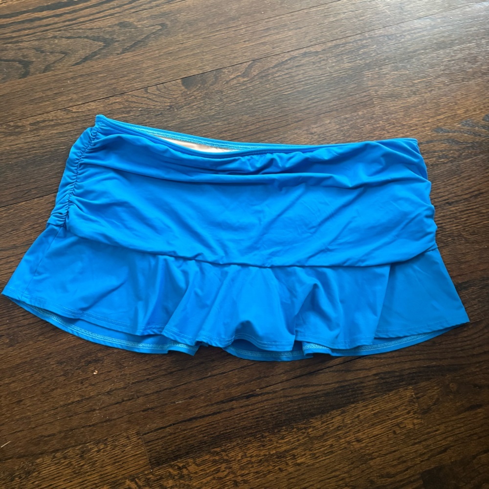 Lands' End Blue Swim Skirt Swimwear Size 16